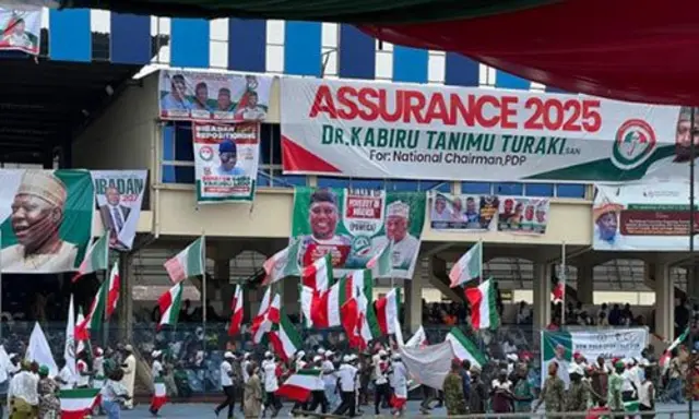 PDP national convetion in Ibadan, Oyo State, 2025 wey di Court of Appeal later nullify