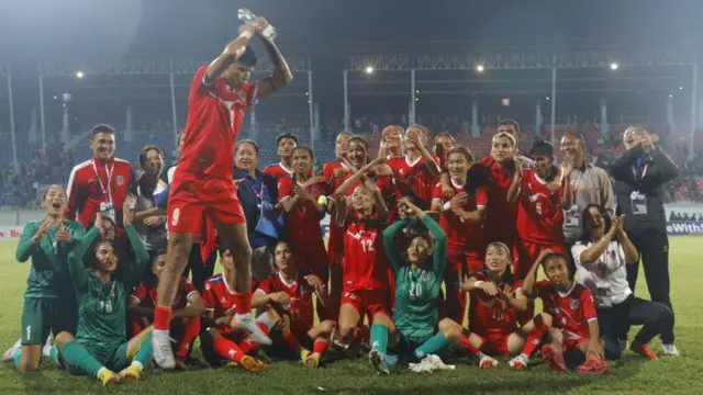 भारतलाई सेमिफाइनलमा हराएपछि नेपाली महिला फुटबल टोली