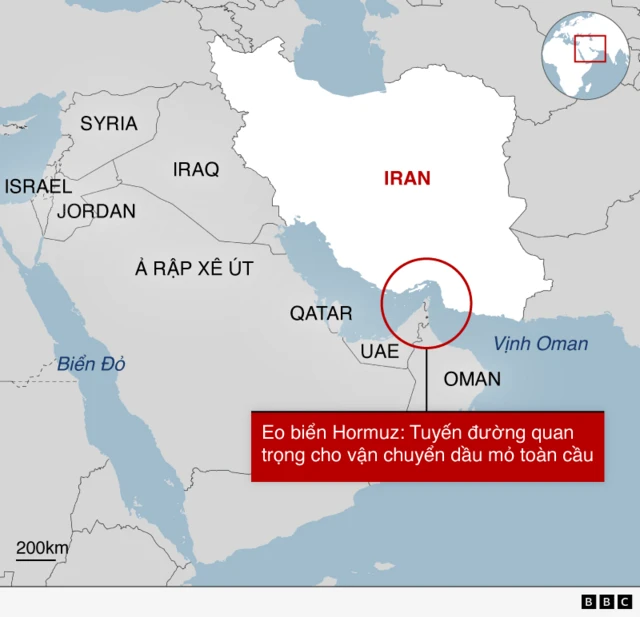 ảnh minh hoạ eo biển Hormuz