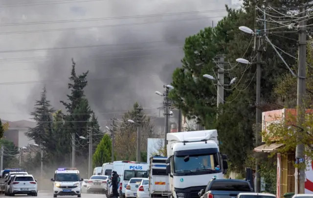 Yalova'da operasyon yapılan bölgeden yükselen dumanlar görünüyor.