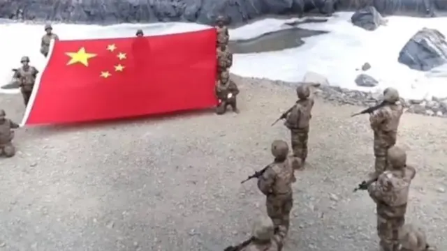 चीन के सरकारी मीडिया से जुड़े एक संपादक की ट्वीट की गई तस्वीर