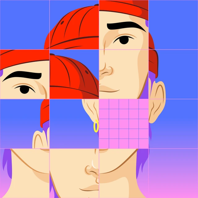 인간 퍼즐 일러스트