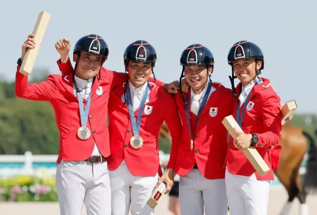 総合馬術団体の日本チーム