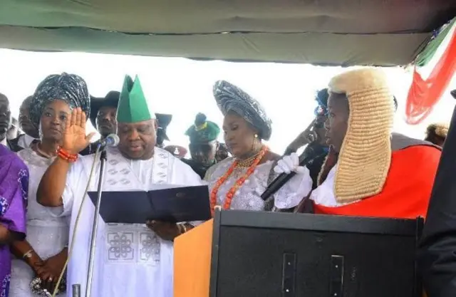 Onidajọ Adepele Ojo n ṣeto ibura fun Ademọla Adeleke gẹgẹ bii gomina