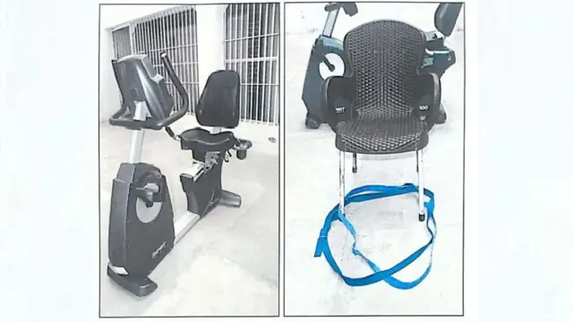 masawir muujinaya baaskiil jimicsi iyo kursi