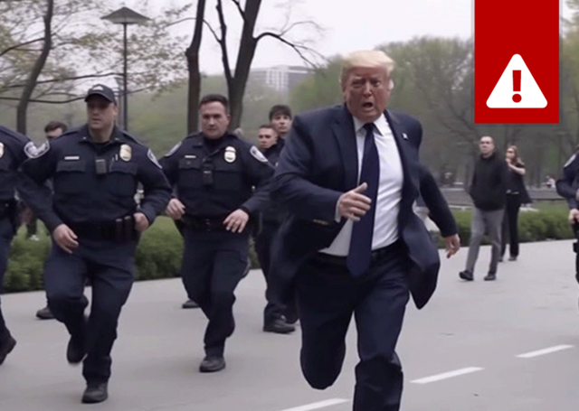 Foto falsabonus bet365 pokerTrump fugindo da polícia