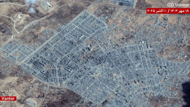 از بین رفتن بخش عظیمی از محله تل السلطان در غرب شهر رفح