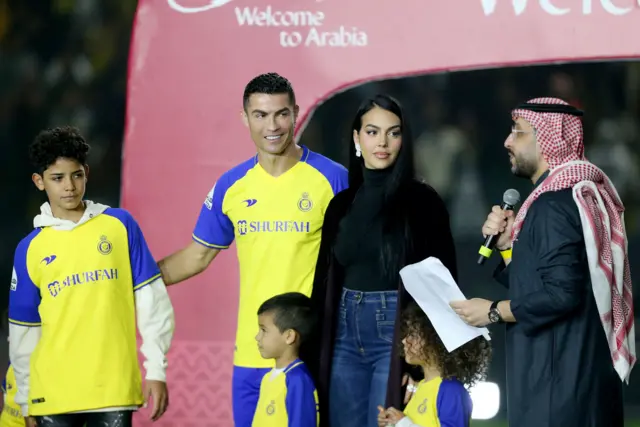 From Cristiano Ronaldo's presentation ceremony at Al-Nassr Club in January 2023