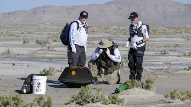 La nave espacial Osiris-Rex entregó las muestras de Bennu en el desierto de Utah en una cápsula.