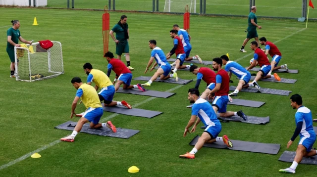 ایران کی فٹبال ٹیم ترکی میں پریکٹس کرتی رہی تھی