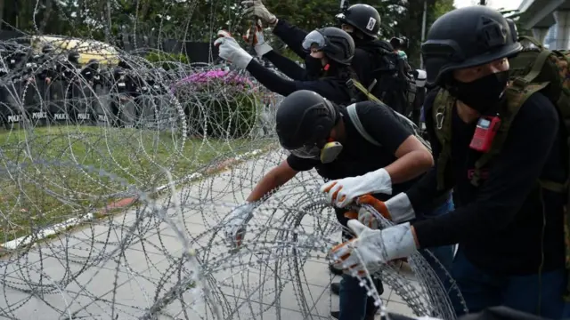 सन् २०२० को नोभेम्बरमा भएको थाई सरकार विरोधी प्रदर्शनका क्रममा सुरक्षा प्रबन्ध