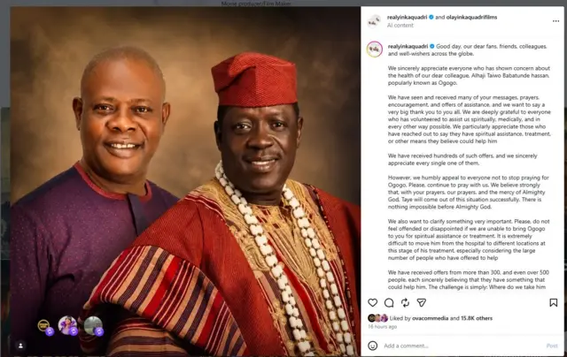 Ọrọ ti Yinka Quadri kọ soju opo Instagram rẹ pẹlu aworan Ogogo