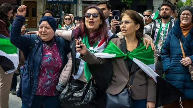 Сирийские женщины на акции протеста