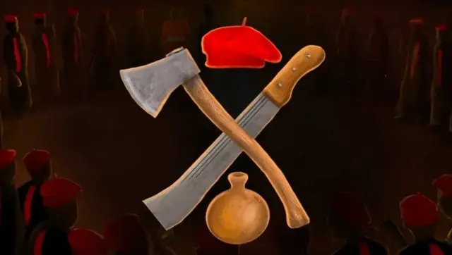 Une machette, une hache, un chapeau...