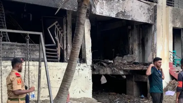 মাইলস্টোন স্কুলের যে ভবনে বিমান বিধ্বস্ত হয়ে হতাহতের ঘটনা ঘটে