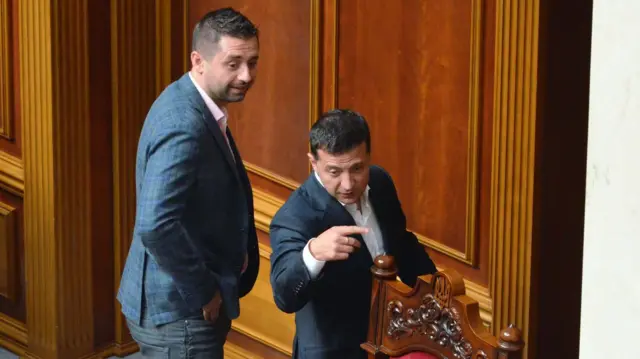 Давид Арахамія і Володимир Зеленський, 2019 рік