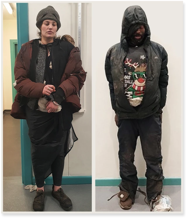 Uma foto de Marten, e outra de Gordon, colocadas lado a lado