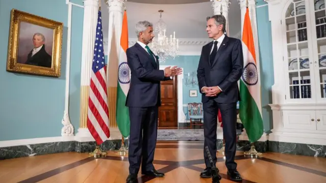 ভারত ও আমেরিকার পররাষ্ট্রমন্ত্রীরা। ওয়াশিংটন, সেপ্টেম্বর ২০২৩