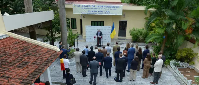 Đại sứ quán Ukraine ở Hà Nội kỷ niệm 35 năm độc lập của nước này