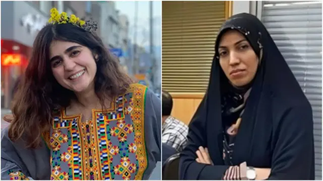 آمنه‌سادات ذبیح‌پور (راست) از سوی برخی زندانیان سیاسی مانند سپیده قلیان متهم شده است که در بازجویی دست داشته