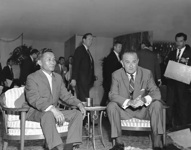 박정희 대통령과 린든 B. 존슨 미국 대통령
