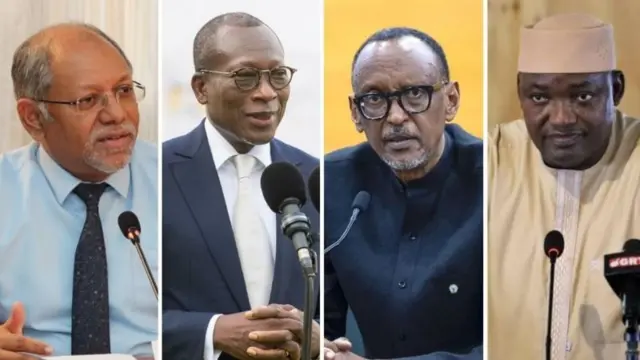 PAUL KAGAME, PATRICE TALON, WAVEL RAMKALAWAN, ADAMA BARROW