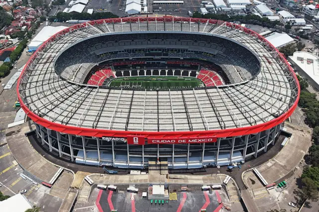 Vista aérea do Estádio Azteca, no México, palco da abertura da Copa do Mundo da Fifa de Futebol Masculino 2026