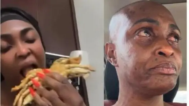 Blessing CEO n jẹ akan lapa osi lẹyin ikede jẹjẹrẹ, aworan keji ṣafihan ibi to ti sunkun yó lai nirun lori.