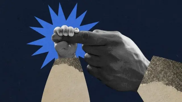 पुरुष र शिशुको हातको साङ्केतिक चित्र