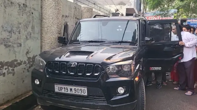 अंकित बालियान की कार जिस पर गोलियां चलीं
