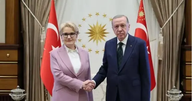 Eski İYİ Parti Genel Başkanı Meral Akşener ve Cumhurbaşkanı Recep Tayyip Erdoğan, Beştepe'deki Cumhurbaşkanlığı Sarayı'nda yaklaşık 40 dakika süren bir görüşme yaptı 