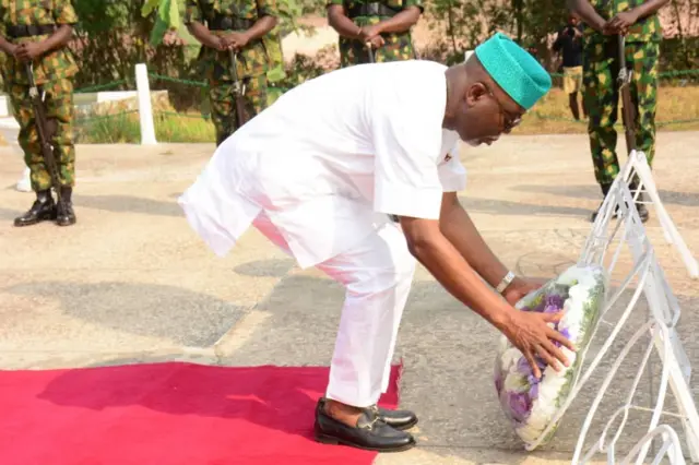 Gomina Aiyedatiwa nibi ayẹyẹ eto iranti awọn akọni ni ilu Akurẹ