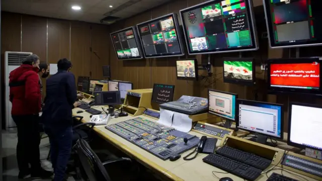 غرفة التحكم في التلفزيون السوري