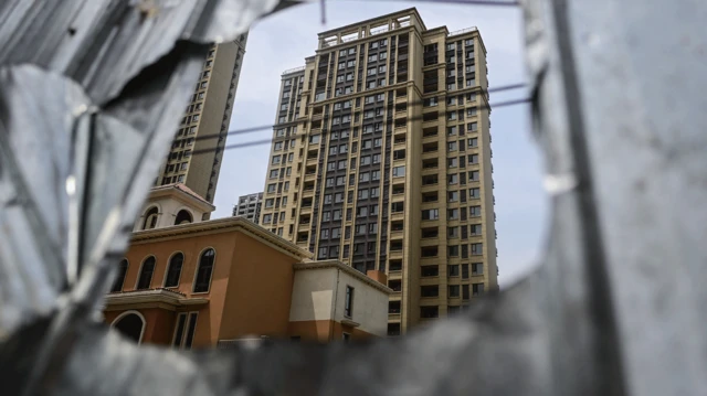 鄭州新鄭市一處尚未完工的住宅建案。