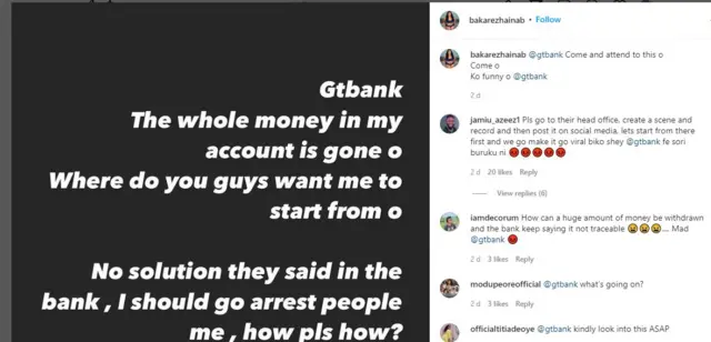 Ohun tí Zainab Bakare kọ sí Instagram
