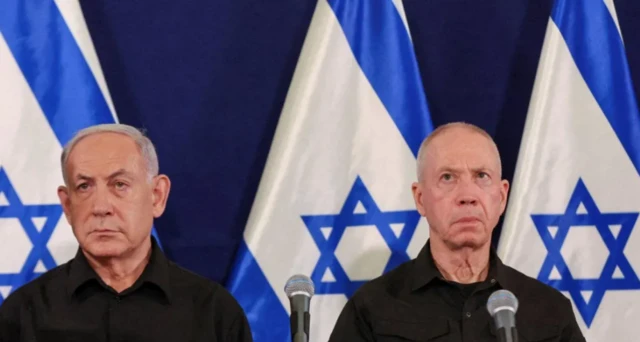 इसराइल के पीएम बिन्यामिन नेतन्याहू और रक्षा मंत्री योआव गैलेंट 