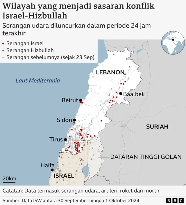 Sasaran Israel di Lebanon