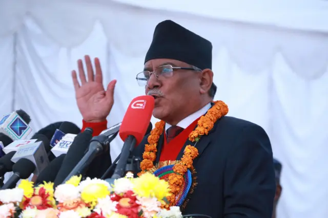 काठमाण्डूमा प्रचण्ड