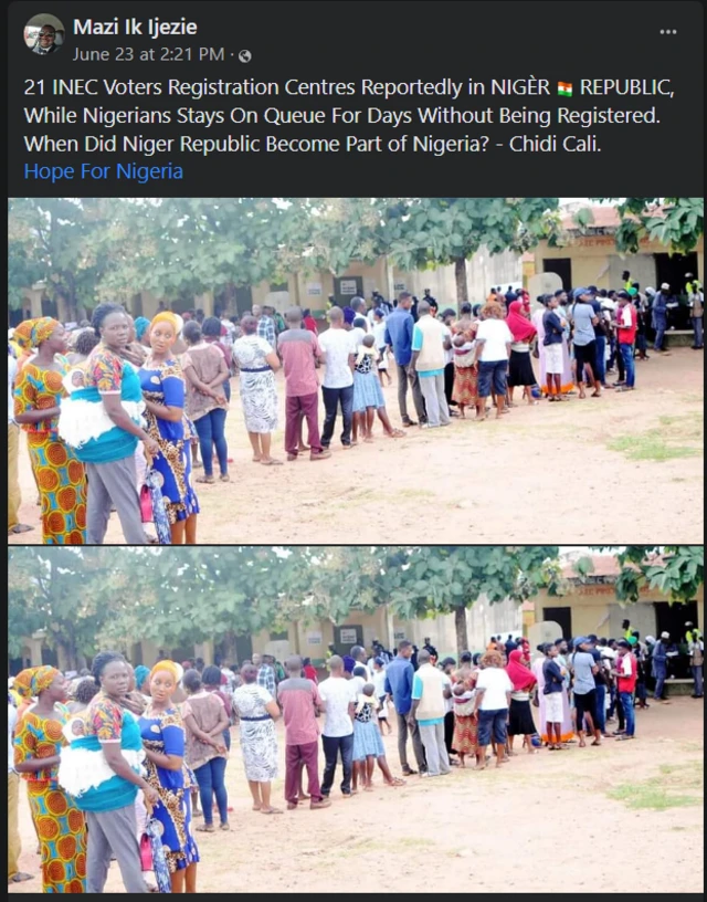 Fake news facebook post