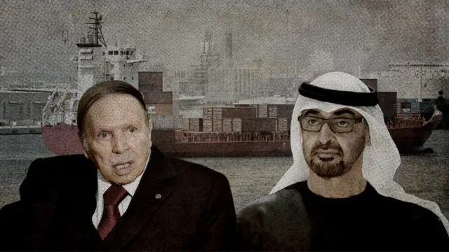 رئيس الإمارات الشيخ محمد بن زايد (يمين) والرئيس الجزائري السابق عبد العزيز بوتفليقة (يسار)