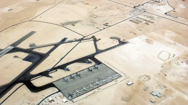 Katar'da ABD'ye ait El-Udeid Hava Üssü.