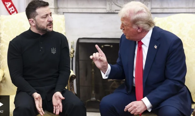 الرئيس الأوكراني، زيلينسكي والرئيس الأمريكي، ترامب