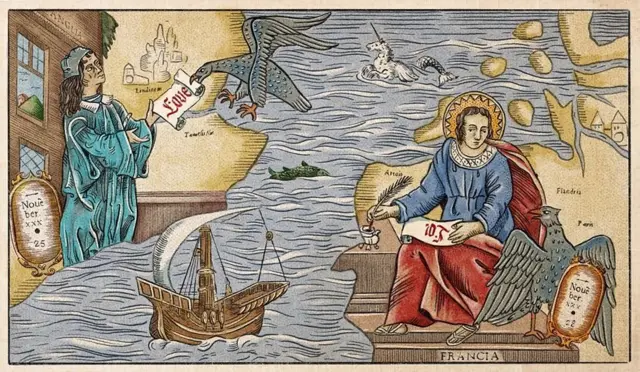 امرأة تكتب رسالة