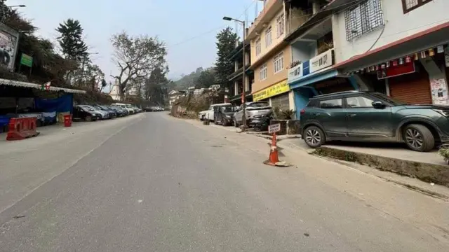 बुधवारको बन्दमा सिक्किमा सडक 