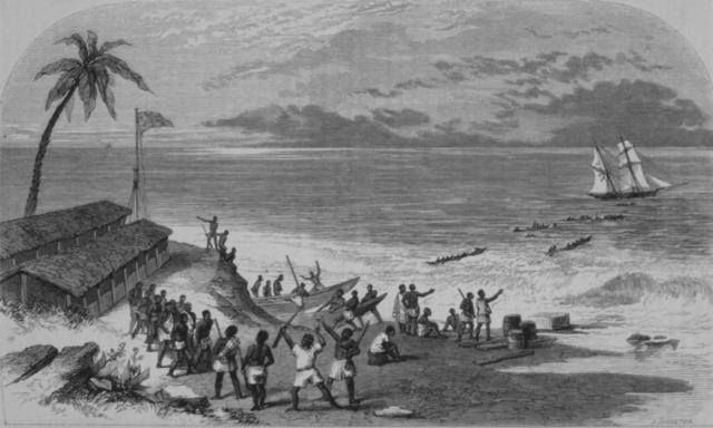 Ilustração mostra como eram embarcados os africanos escravizados na costa da África