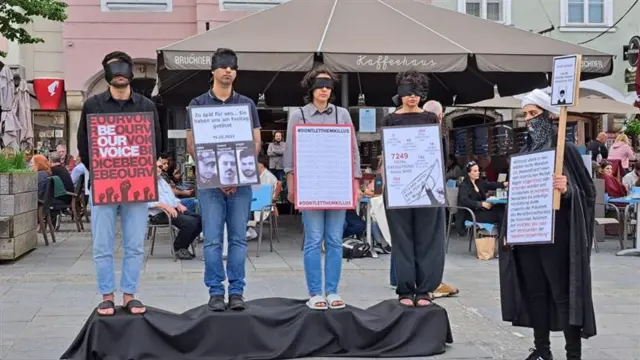 اعتراض به اعدام در شهر لینتس اتریش