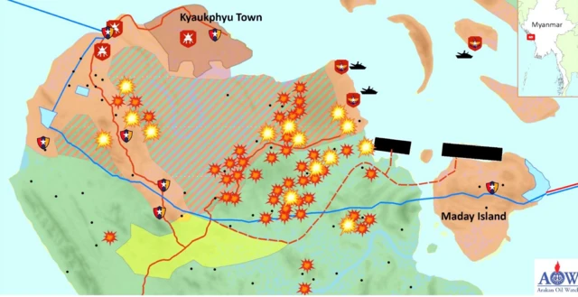  တိုက်ပွဲတွေ နေရာပြတဲ့ မြေပုံ 
