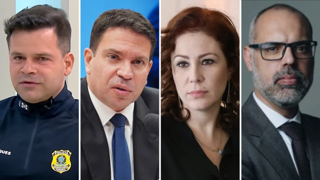 Montagem de fotos mostra Silvinei Vasques, Alexandre Ramagem, Carla Zambelli e Allan dos Santos