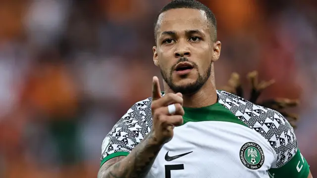 Balogun ẹgbẹ agbabọọlu Naijiria tẹlẹ, William Troost-Ekong, ninu idije Afcon 2023