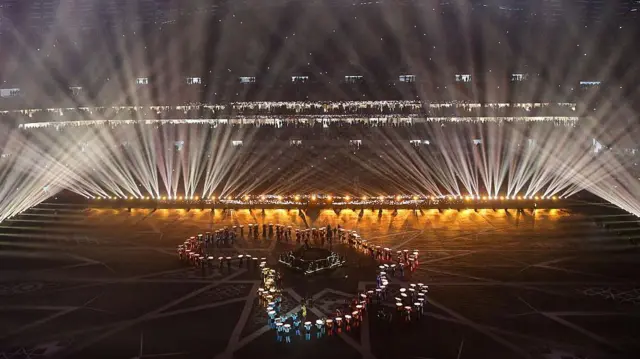 استعراض من حفل افتتاح بطولة أمم أفريقيا في المغرب